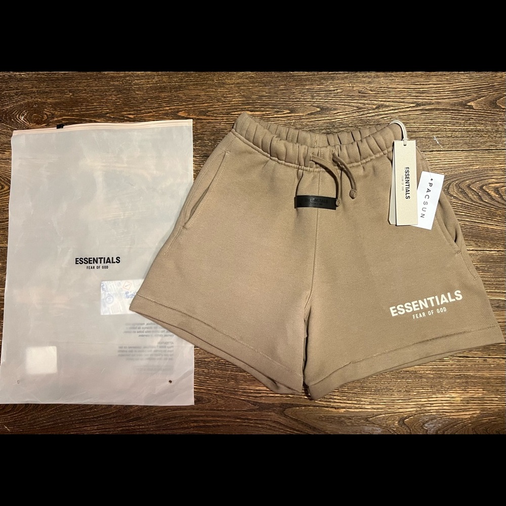 Essentials (Fear of God) Shorts (Oak) Kids size 8